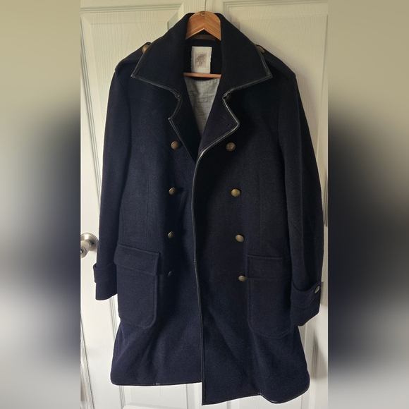 Cashmere Blend Oversized Blanket Peacoat. Eleventy- Handmade In Italy. Sz 40/50 - Picture 13 of 14